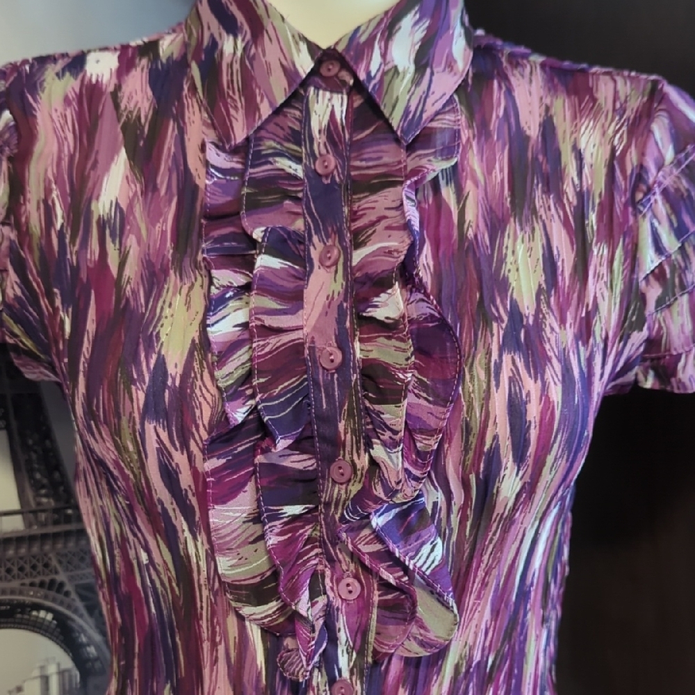 East 5th Multicolor Ruffled Blouse - Picture 2 of 8